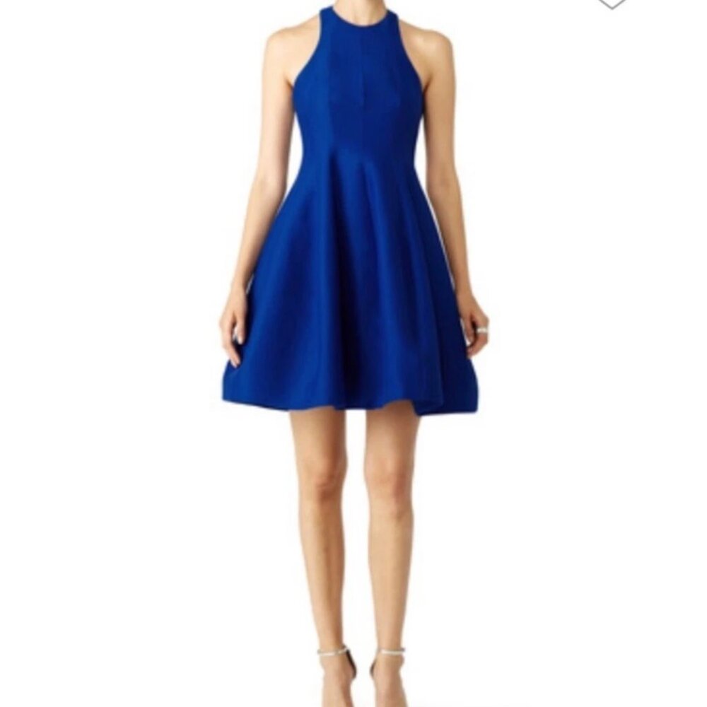 Halston Heritage Blue Fit and Flare dress size 12